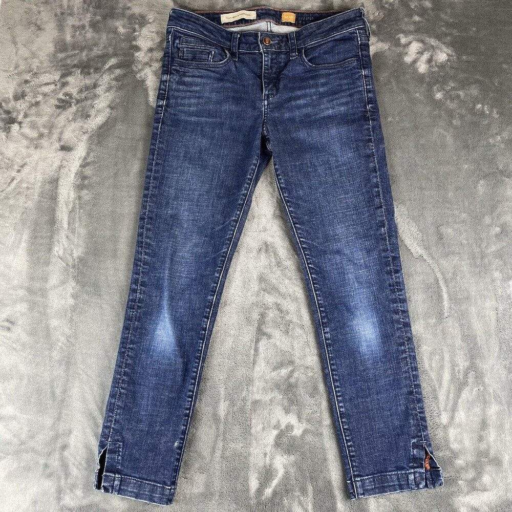 Anthropologie Pilcro Women's Jeans Stet Size 28 Mid Rise Split Hem